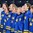 ST. CATHARINES, CANADA - JANUARY 12: Members of Team Sweden sing their national anthem after defeating Team Czech Republic 3-2 during quarterfinal round action at the 2016 IIHF Ice Hockey U18 Women's World Championship. (Photo by Francois Laplante/HHOF-IIHF Images)

